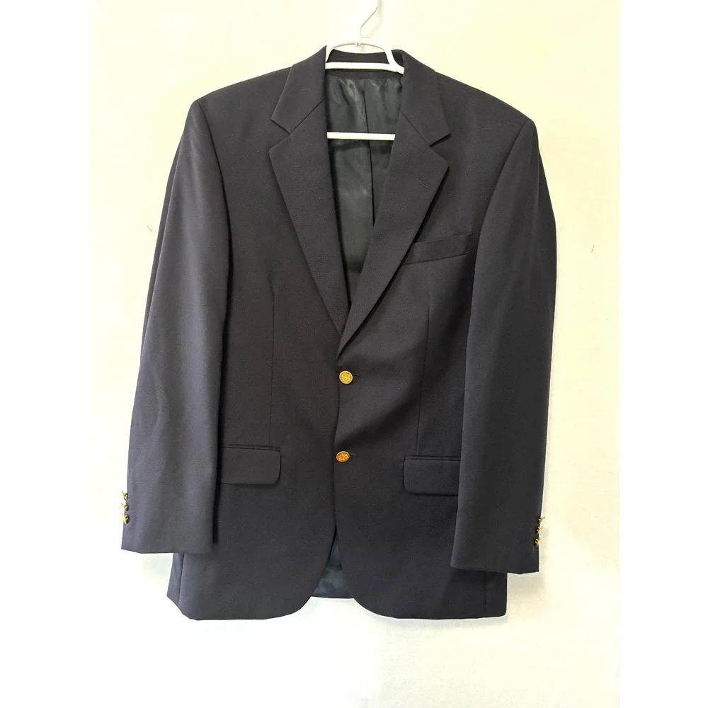 Botnay 500 Navy Wool Blazer Gold Buttons Canada‎ 36R *tiny flaw